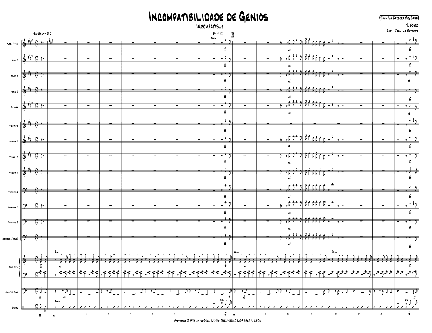 Incompatibilidade De Genios (arr. John La Barbera)