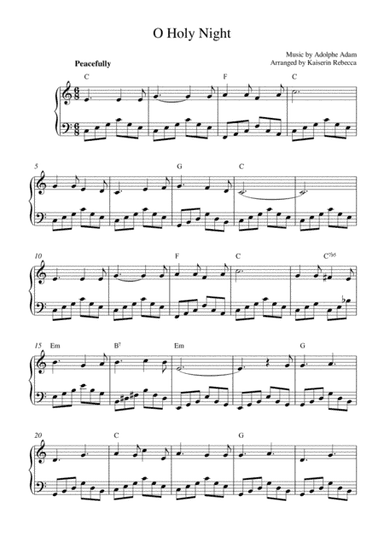 O Holy Night (arr. Kaiserin Rebecca)