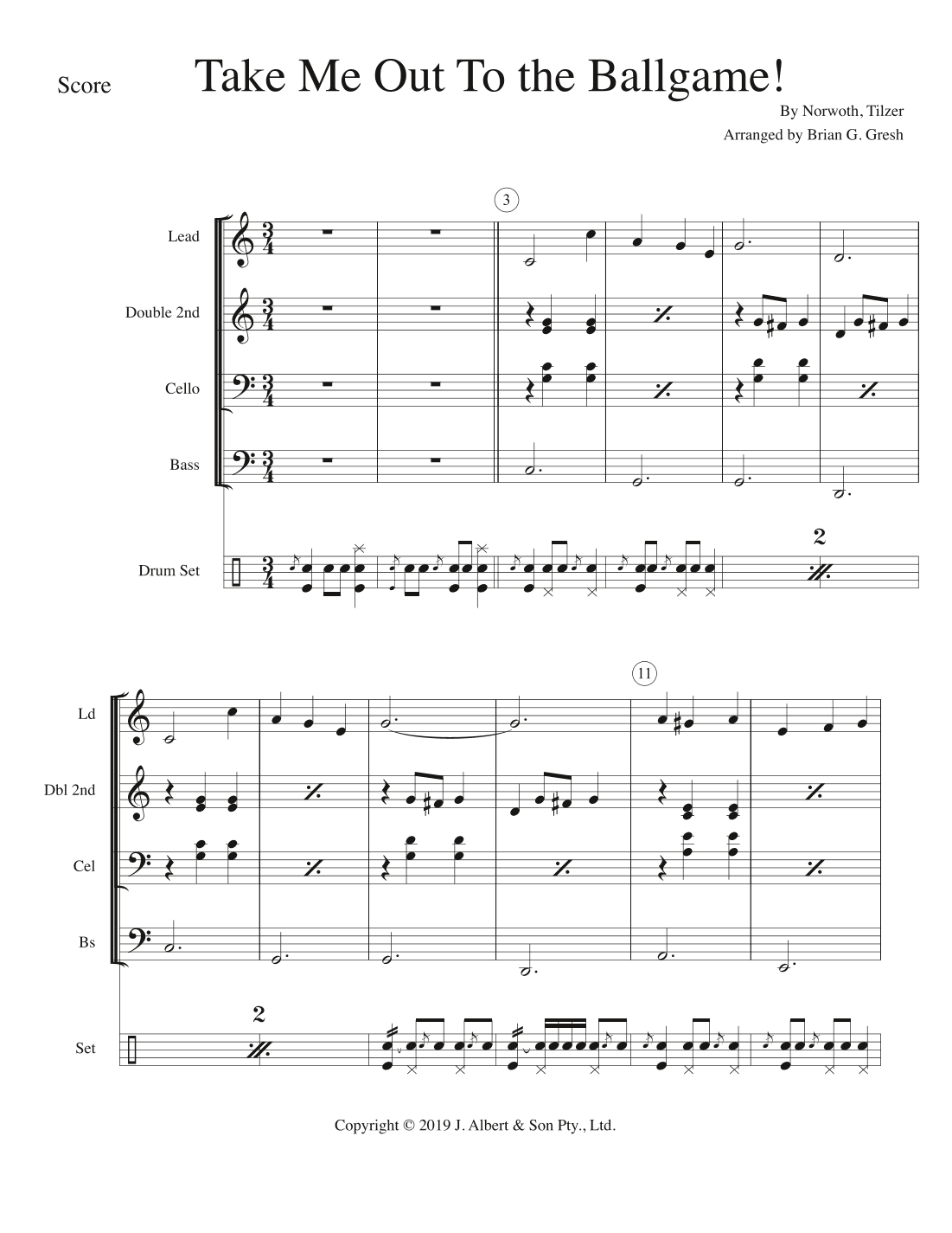 Take Me Out To The Ballgame (arr. Brian G Gresh)