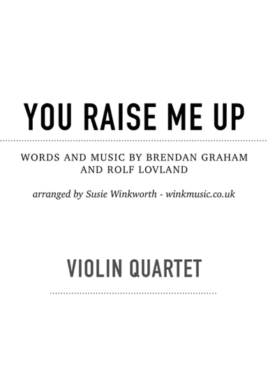You Raise Me Up (arr. Susie Winkworth winkmusic.co.uk)