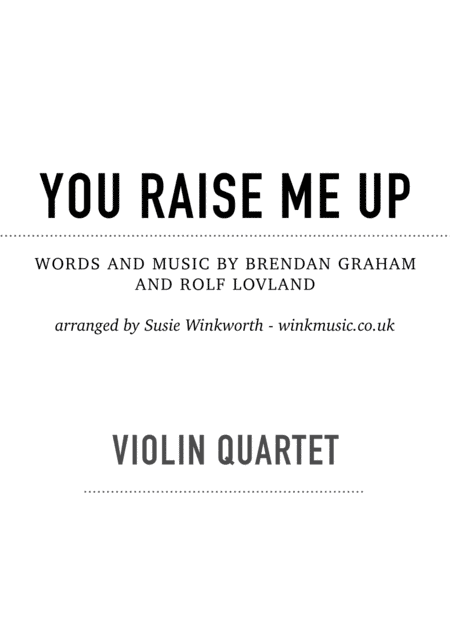 You Raise Me Up (arr. Susie Winkworth winkmusic.co.uk)
