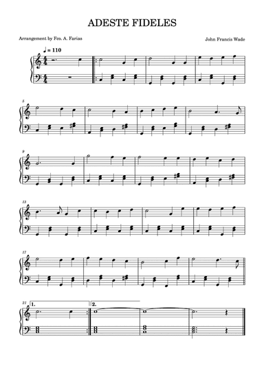Wade's Adeste Fideles (arr. Farias, Francisco Alves)