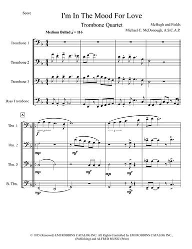 I'm In The Mood For Love (arr. Michael C. McDonough, A.S.C.A.P)