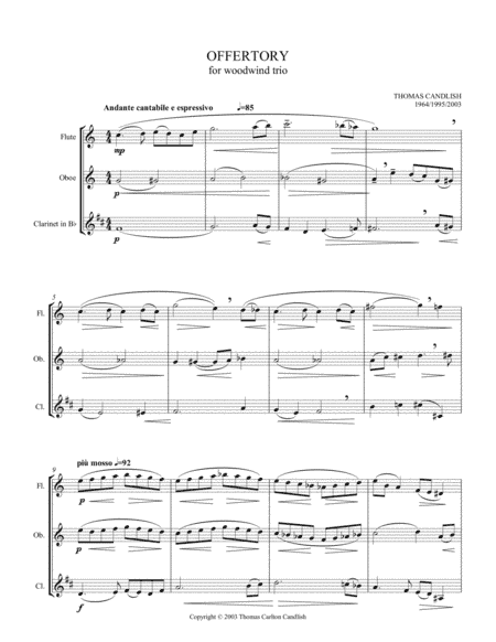 Offertory for Woodwind Trio
