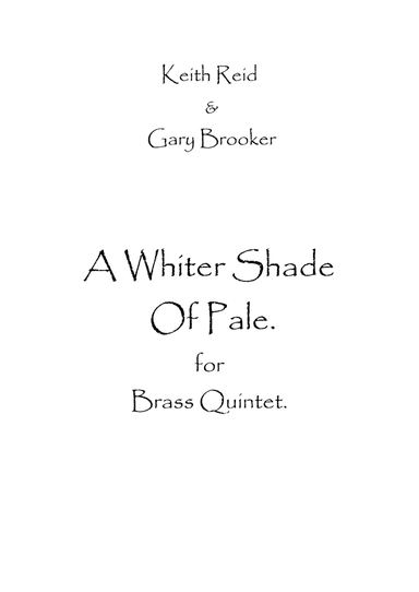 A Whiter Shade Of Pale (arr. Spence Bundy)