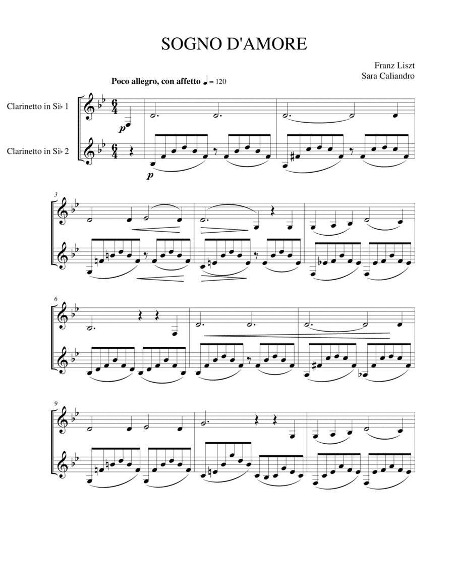 Liebestraum - sogno d'amore (arr. Sara Caliandro)