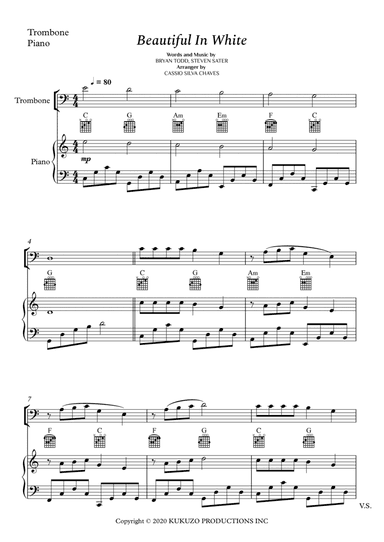 Beautiful In White (arr. Cássio Silva Chaves)