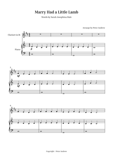 Marry Had  a Little Lamb (arr. Peter Andrew)