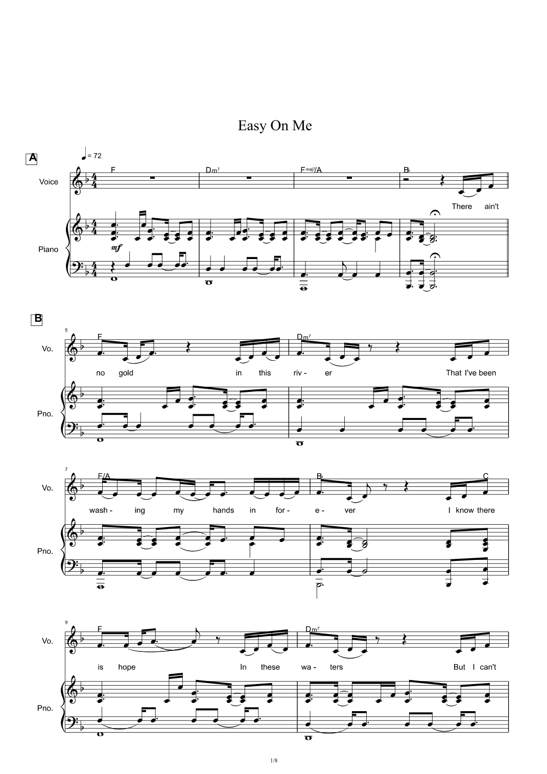 Easy On Me (arr. Adele Adkins)