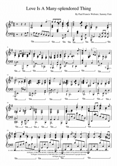Love Is A Many-splendored Thing (arr. Jari Suhonen)