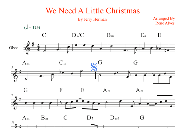 We Need A Little Christmas (arr. Rene Alves)