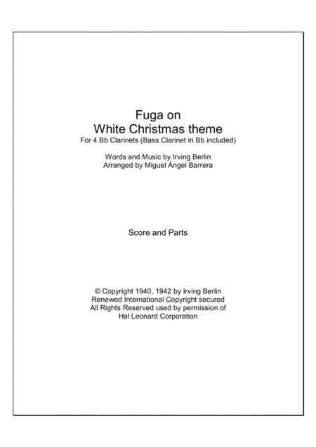 White Christmas (arr. Miguel Ángel Barrera)