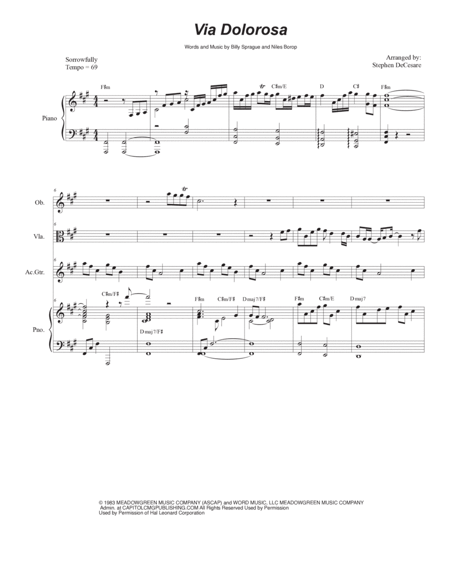Via Dolorosa (arr. Stephen DeCesare)