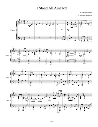 I Stand All Amazed - piano solo, early advanced (arr. Christine Monson)