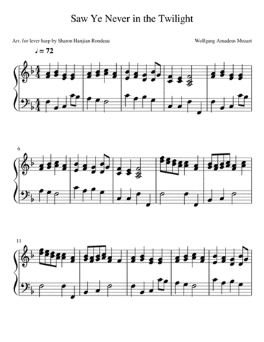Saw Ye Never in the Twilight (arr. Sharon Hanjian Rondeau)