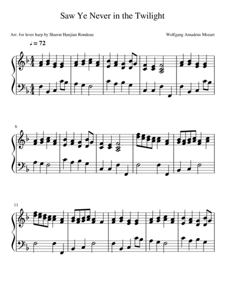 Saw Ye Never in the Twilight (arr. Sharon Hanjian Rondeau)