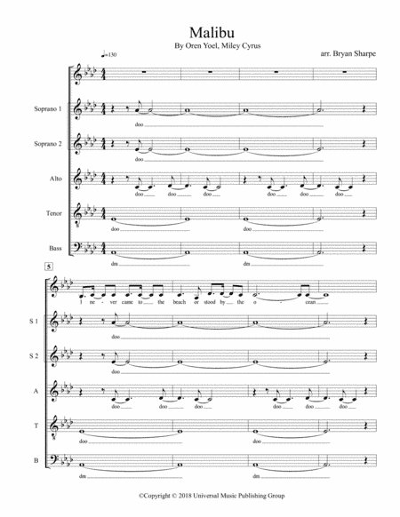 Malibu (arr. Bryan Sharpe)
