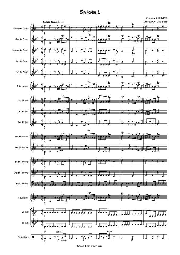 Allegro Assai from Sinfonia 1 (arr. Mike Eades)