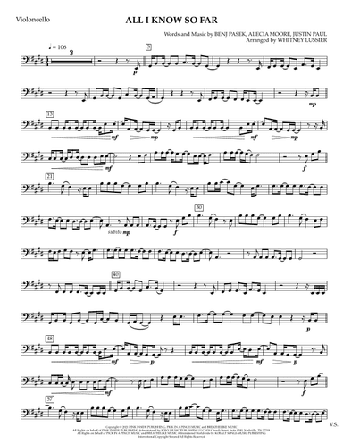 All I Know So Far (arr. Whitney Lussier)