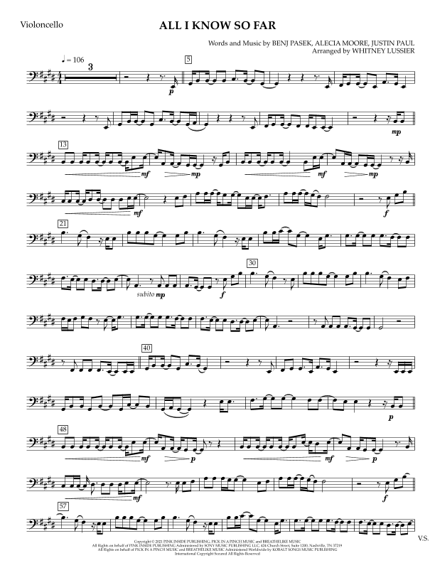 All I Know So Far (arr. Whitney Lussier)