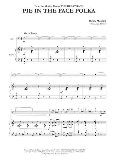 Pie In The Face Polka (arr. Diego Marani)