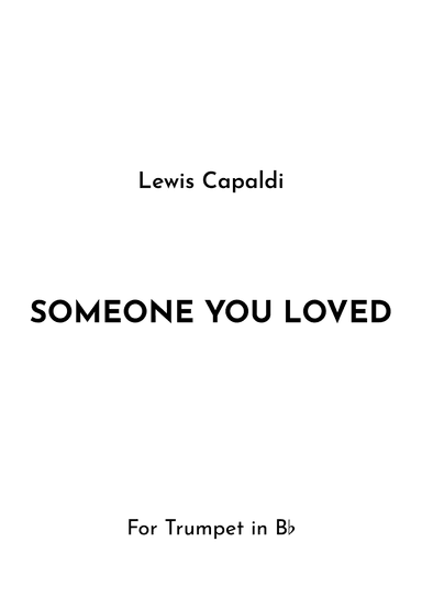Someone You Loved (arr. Jireh J.)