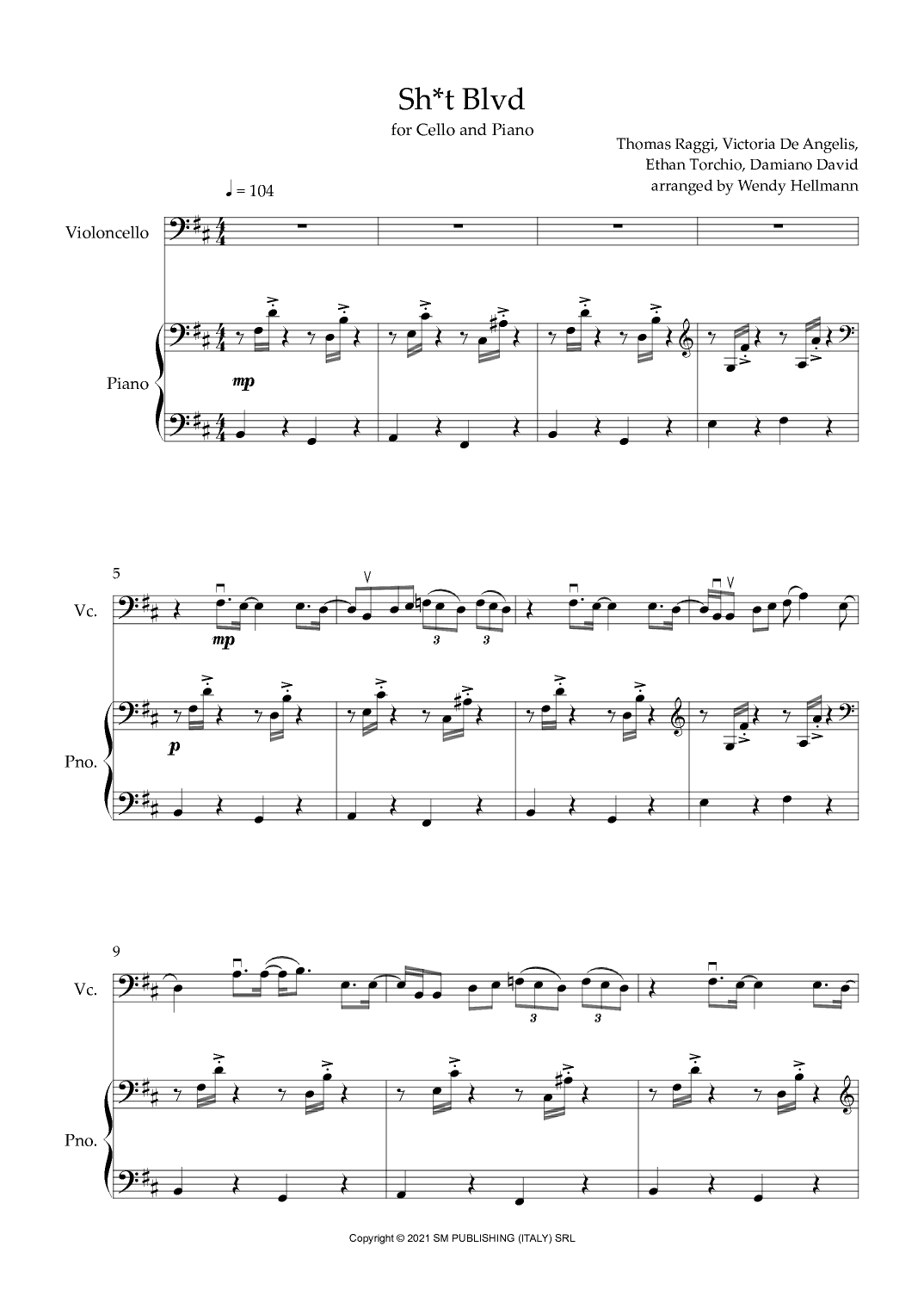 Sh*t Blvd (arr. Wendy Hellmann)