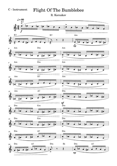 The Flight Of The Bumblebee (arr. Fabio Eduardo de Oliveira)