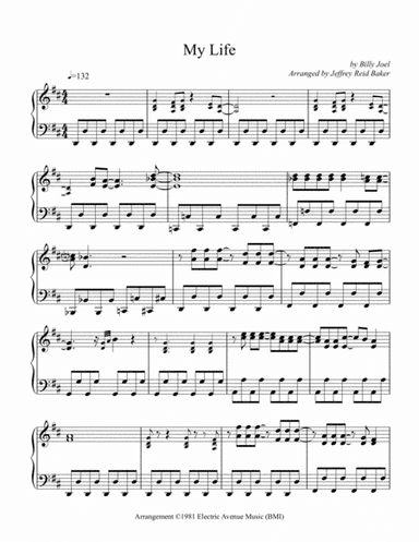 My Life (arr. Jeffrey Reid Baker)