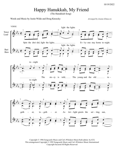 Happy Hanukkah, My Friend (the Hanukkah Song) (arr. Jeanne Elmuccio)