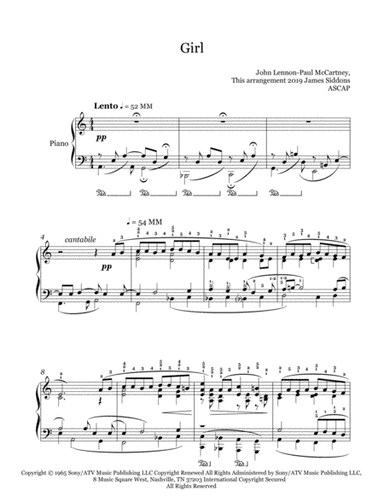 Girl (arr. James Siddons)