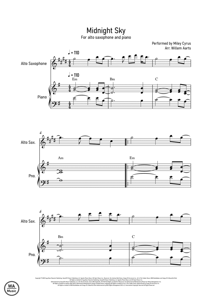 Midnight Sky (arr. Willem Aarts)