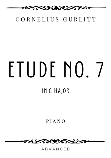 Gurlitt - Etude No. 7 from Buds and Blossoms in G Major - Advanced (arr. Piacere Music Sheets)