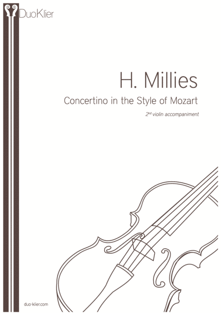 H. Millies - Concertino in the Style of Mozart, 2nd violin accompaniment (arr. Duo Klier)