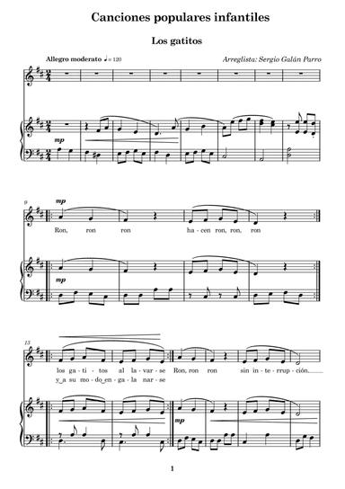 Los gatitos (arr. Sergio Galán Parro)