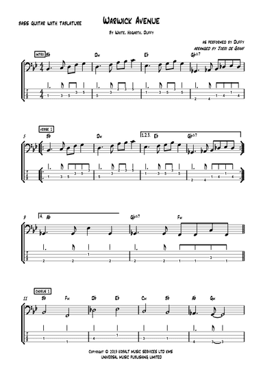 Warwick Avenue (arr. Joeri de Graaf)