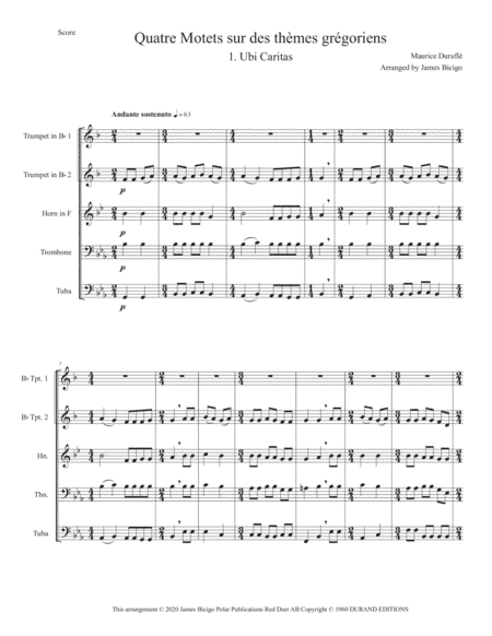 Ubi Caritas (arr. James Bicigo)