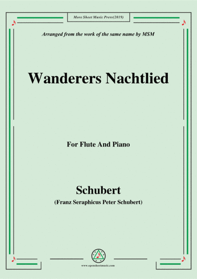 Schubert-Heidenröslein,for Flute and Piano (arr. MSM)