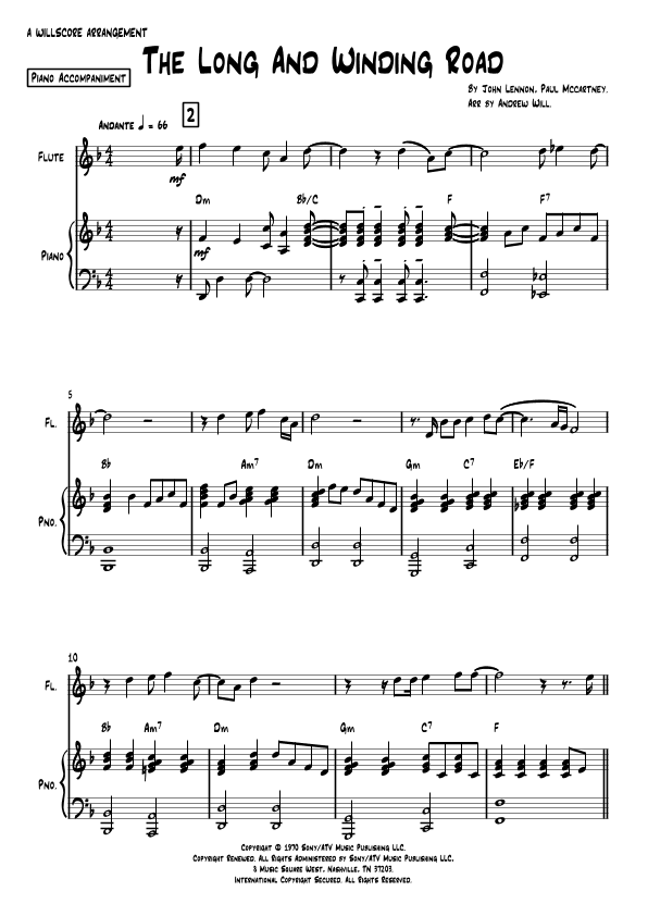 The Long And Winding Road (arr. Andrew Will)