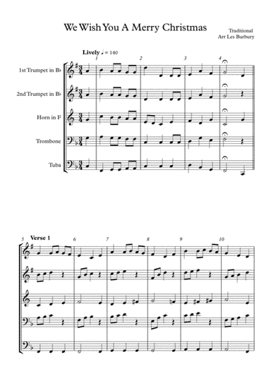 We Wish You A Merry Christmas_Brass Ensemble (arr. Les Burbury)