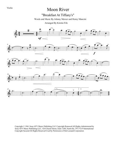 Moon River (arr. Kirstin Fife)
