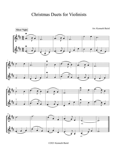 Christmas Duets for Young Violinists (arr. Kenneth Baird)