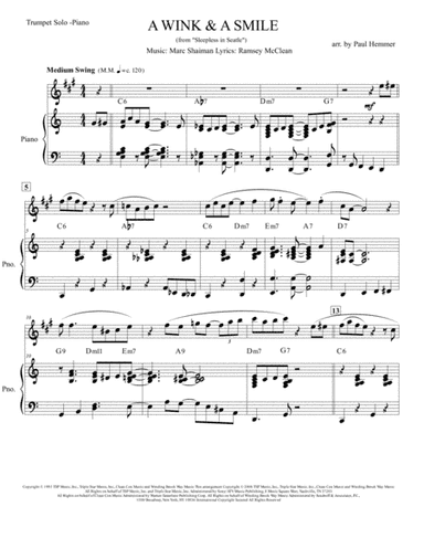 A Wink And A Smile (arr. Paul Hemmer)