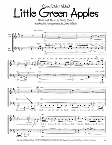 Little Green Apples (arr. Larry Wright)