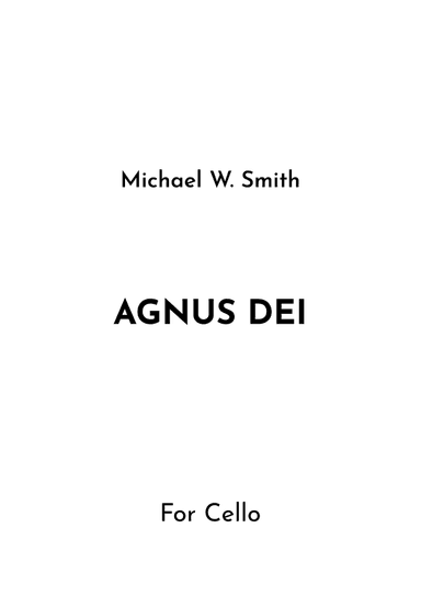 Agnus Dei (arr. Jireh J.)