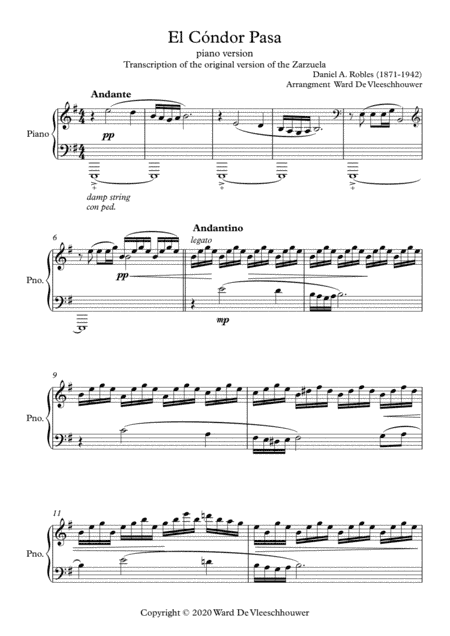 El Cóndor Pasa (arr. Ward De Vleeschhouwer)