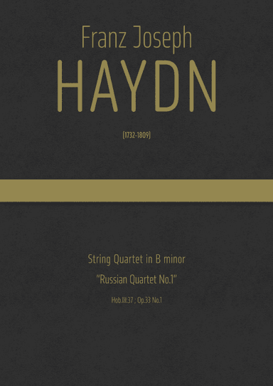 Haydn - String Quartet in B minor, Hob.III:37 ; Op.33 No.1 · "Russian Quartet No.1" (arr. J.G. Cucó Barber)