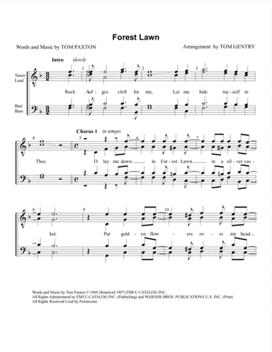 Forest Lawn (arr. Tom Gentry)