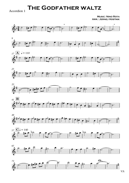 The Godfather Waltz (arr. Jernej Hostnik)