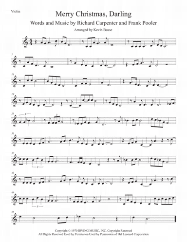 Merry Christmas, Darling (arr. Kevin Busse)